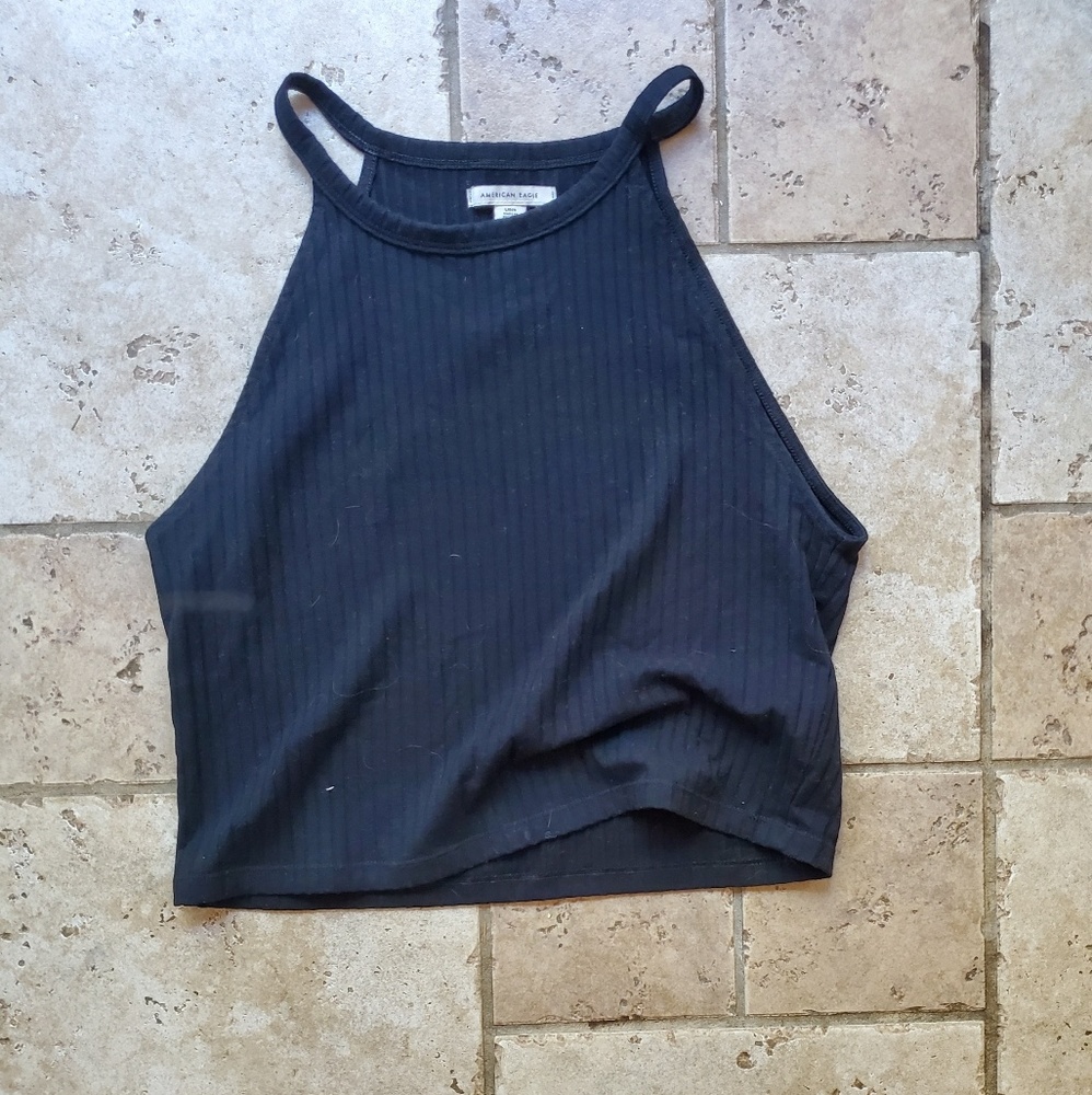 American Eagle High Neck Crop Top